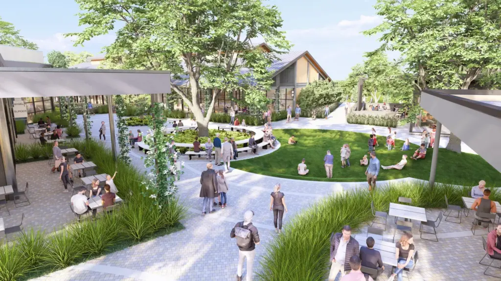 The Canopy, a 12-acre shopping destination under construction in Irvine,...