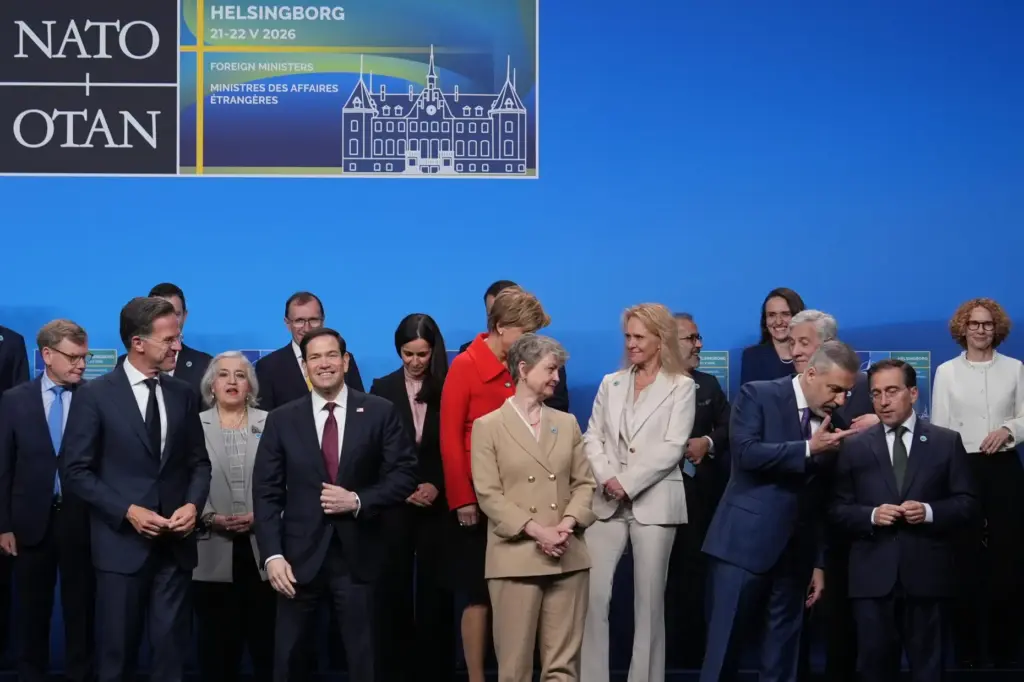 Secretary of State Marco Rubio and NATO Secretary General Mark Rutte with foreign ministers.