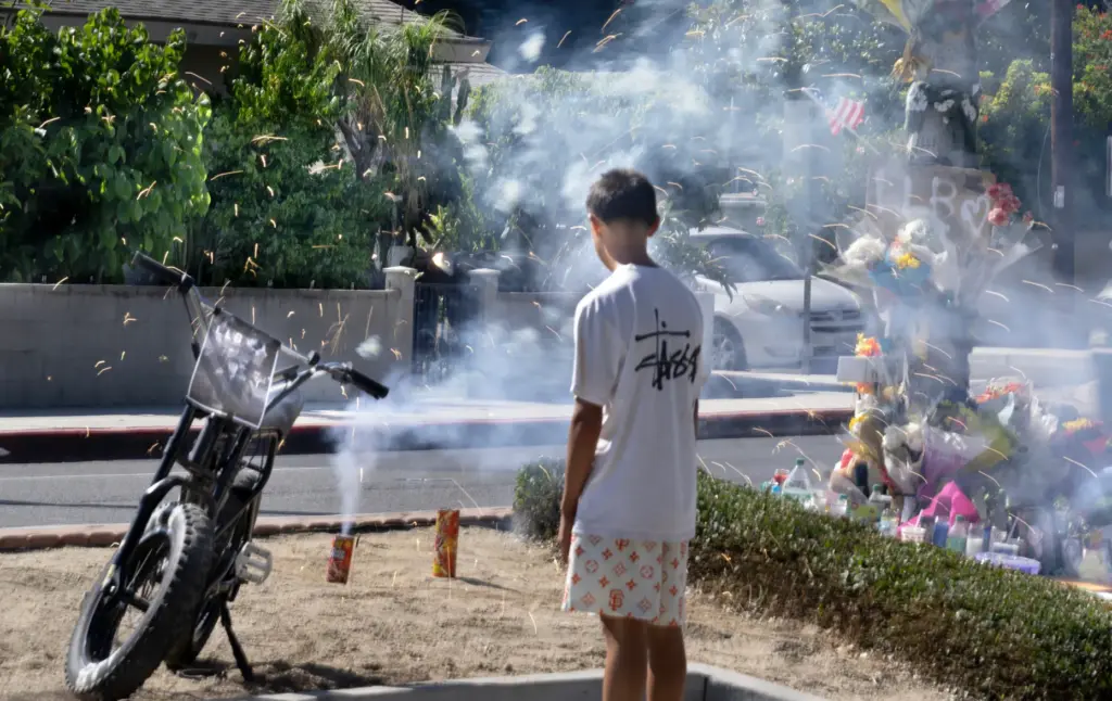 Friends pay tribute to a 13-year-old boy who crashed his...