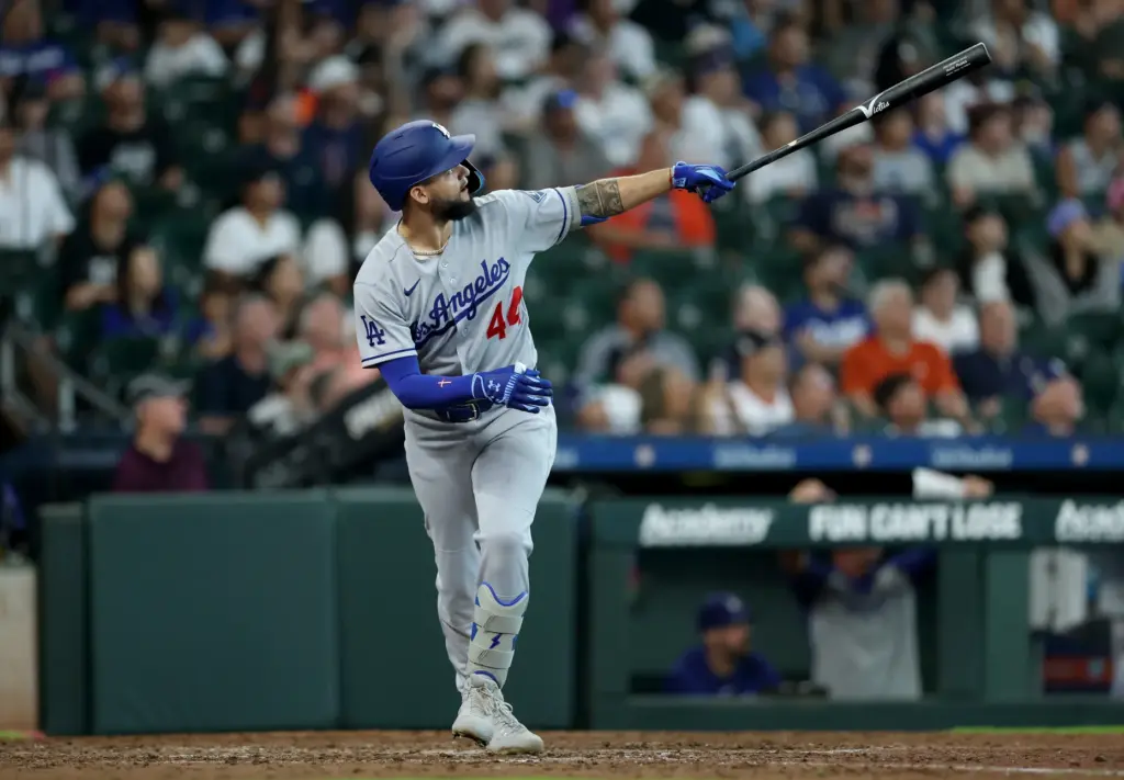 The Dodgers’ Andy Pages hits a home run – his...