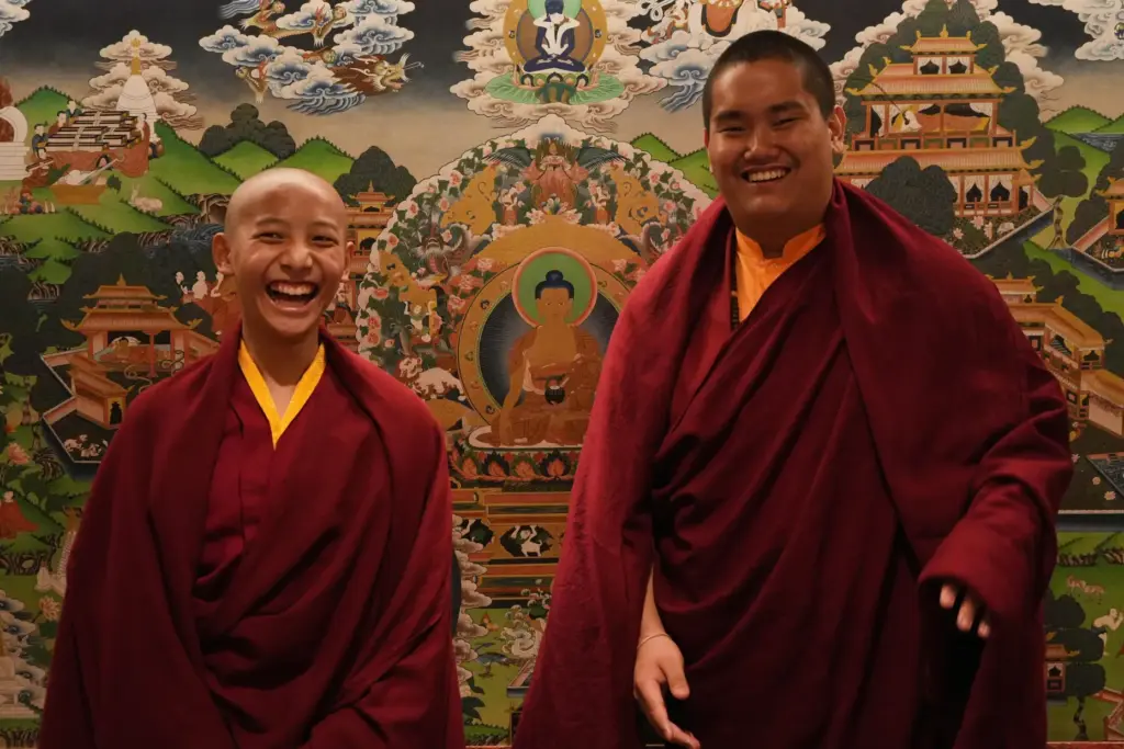 Buddhist lamas, Trulshik Yangsi Rinpoche, left, and Jalue Dorje, who...