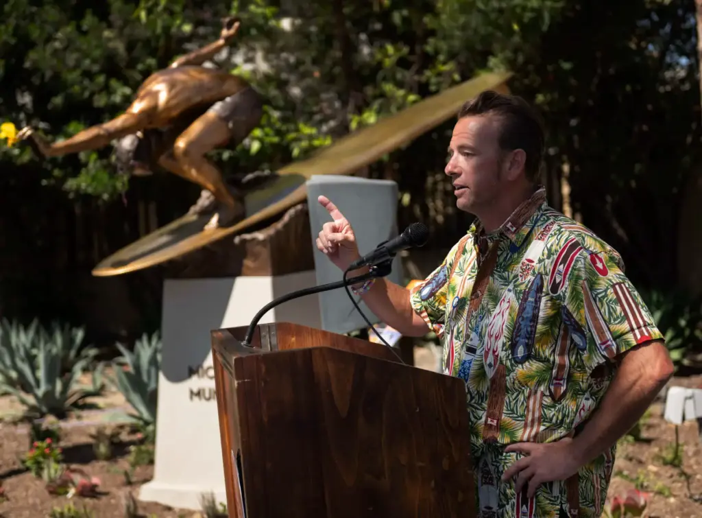 Dana Point Mayor Pro Tem Mike Frost delivers some opening...