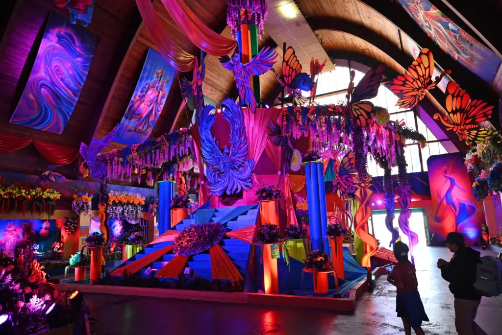 Inside of the Flower and Garden Pavilion at the LA...