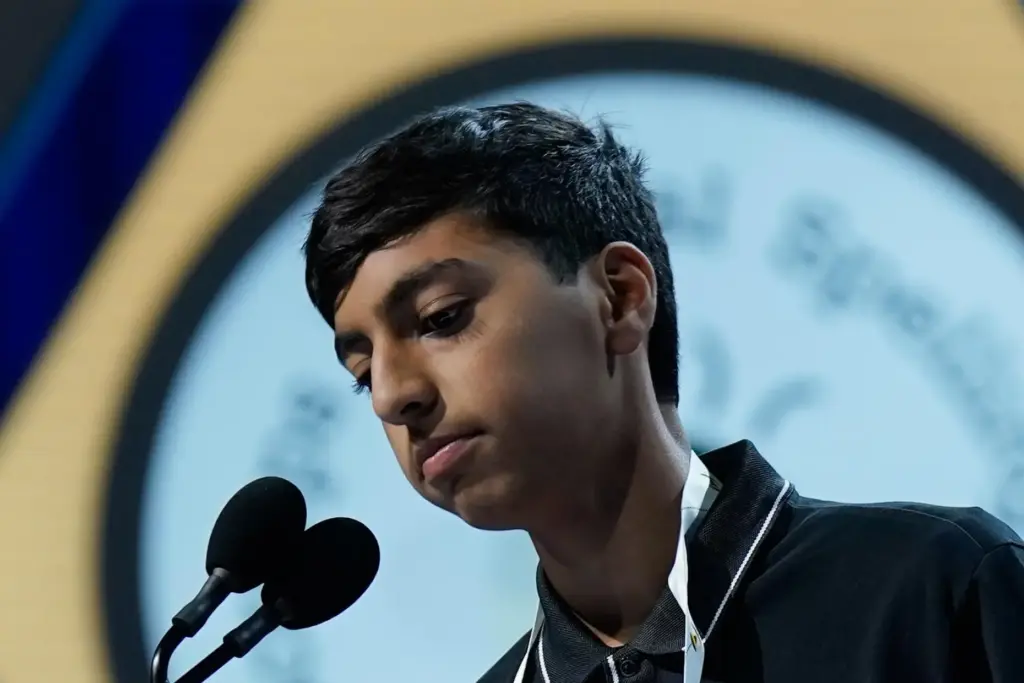 Shrey Parikh, 14, of Rancho Cucamonga, Calif., competes during the...