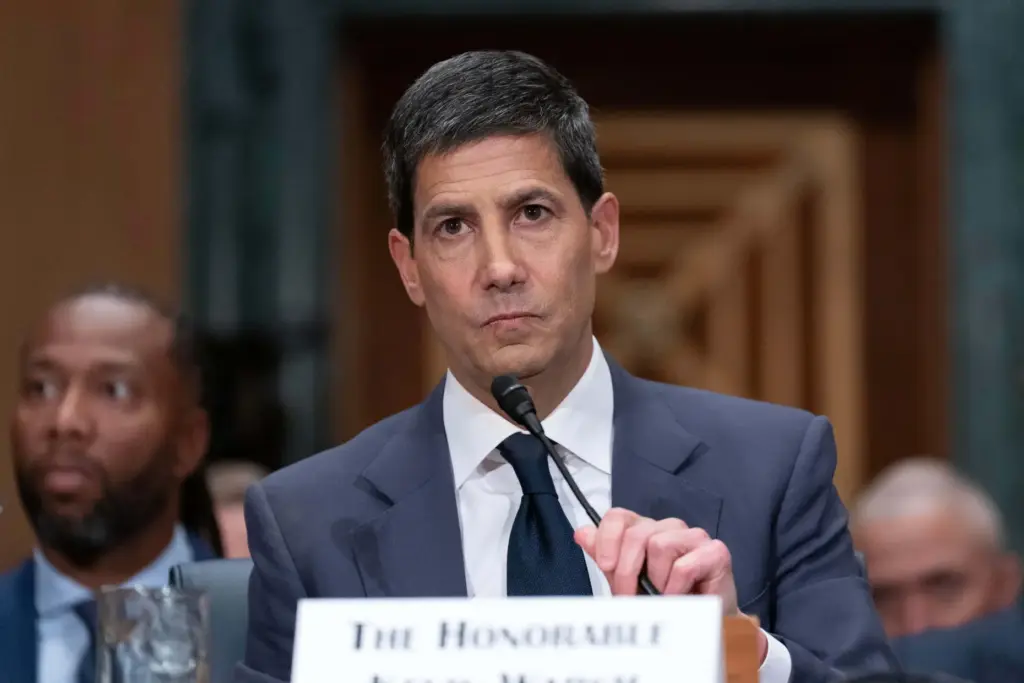Kevin Warsh testifies during his nomination hearing to be a...