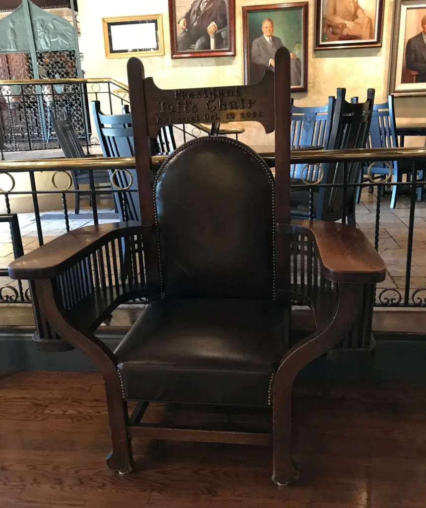 The Taft Chair is seen in 2017 in the lobby...