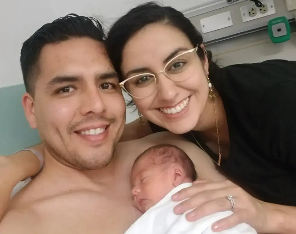 Rebecca Herrera-Moreno: her husband, Martin Moreno; and their son Nico.