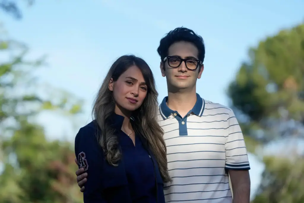 Dr. Zahra Shokri Varniab, left, and her husband, Ashkan Pourabhari Langroudi, pose for a photo