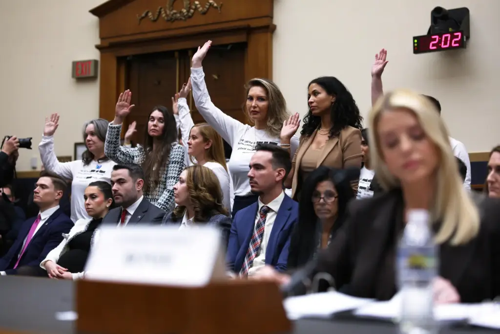 Attorney General Pam Bondi testifies before a House Judiciary Committee.