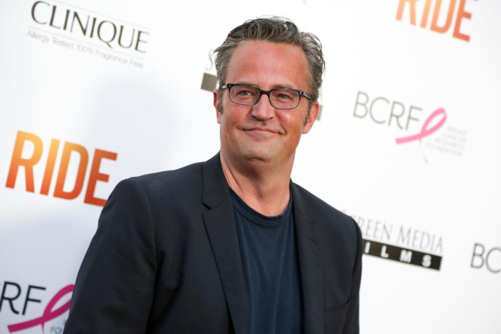 Matthew Perry arrives at the LA Premiere of “Ride” in...