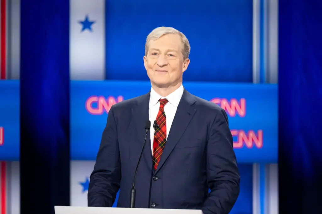 Tom Steyer on the debate state Tuesday, May 5, 2026....