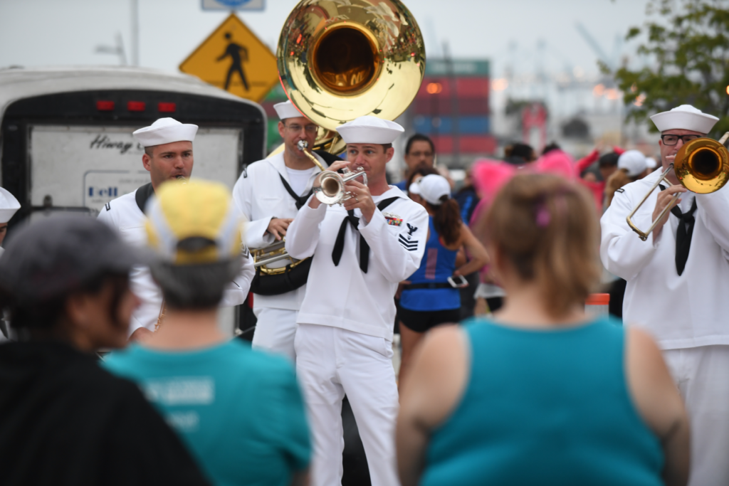 The Navy Band Southwest entertains before the 10th Annual Conquer...