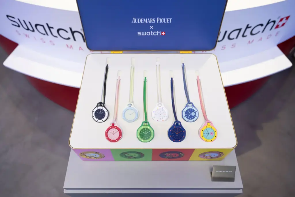 The new Royal Pop watches by Swatch and Audemars Piguet,...