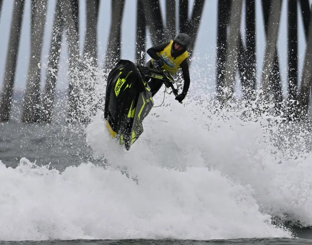 Callin McLauchlin of Medford, OR, participates in the Freeride competition,...