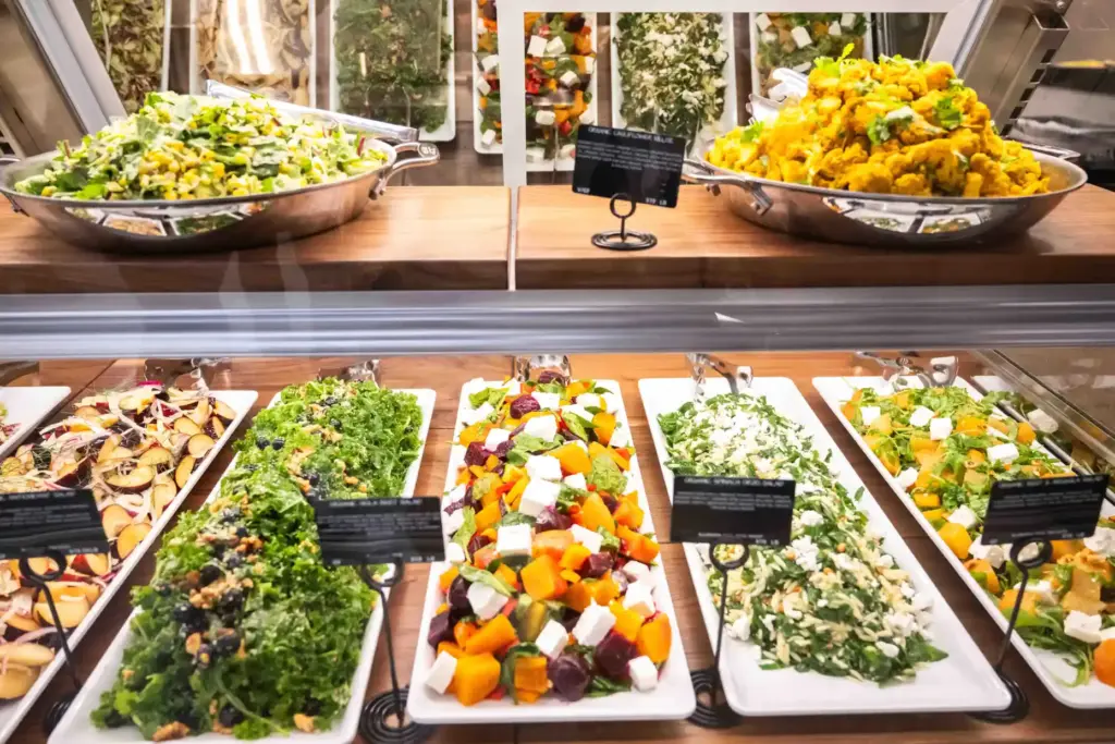 The deli counter at the high-end grocery store Erewhon during...