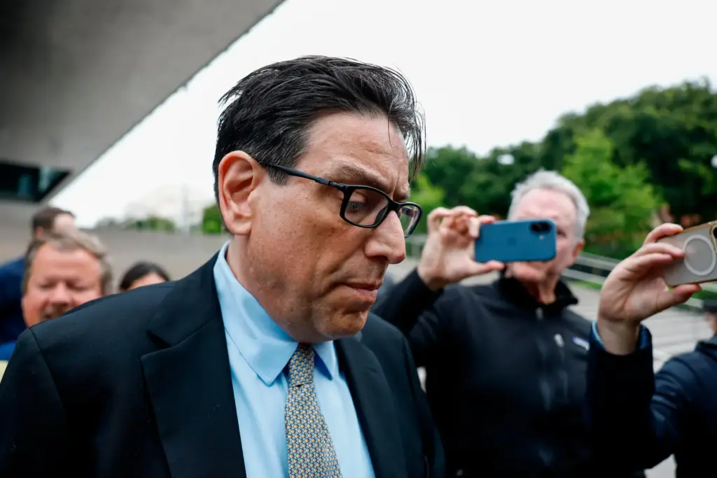 Erik Fleming departs federal court in Los Angeles after being...