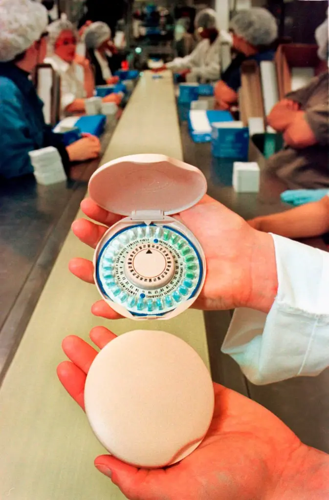 A birth control pill container