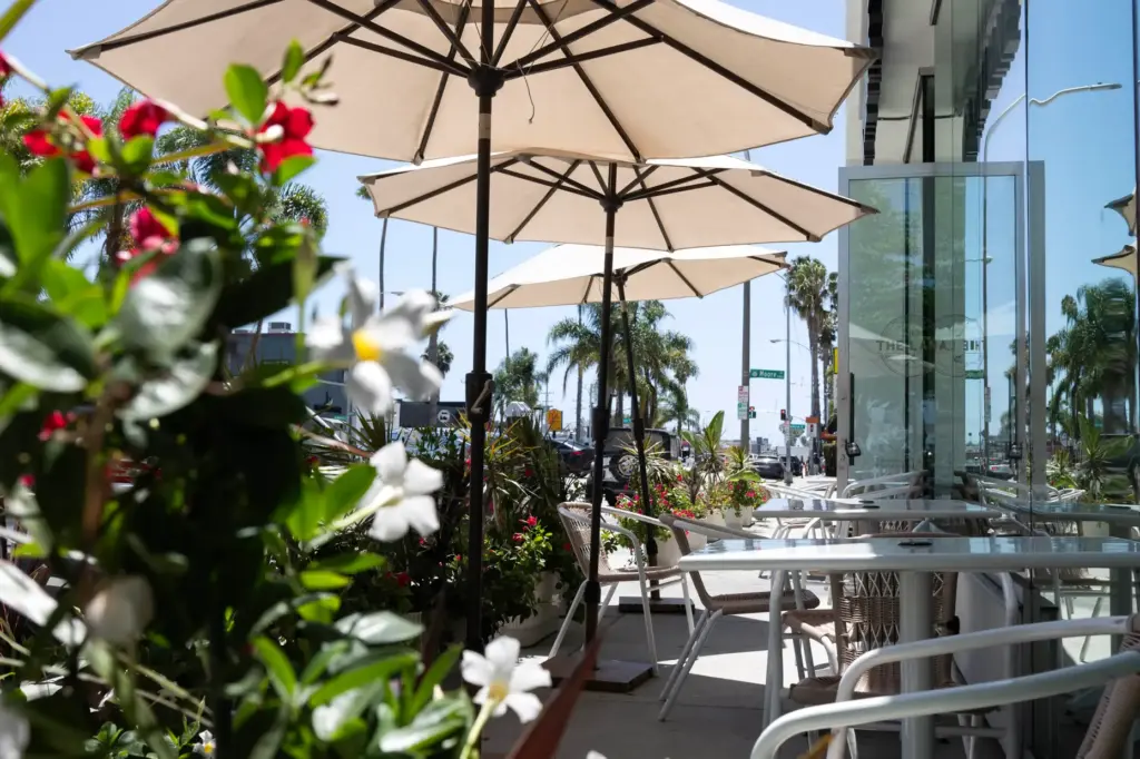 The outdoor space at N17 The Lane sports bar in...