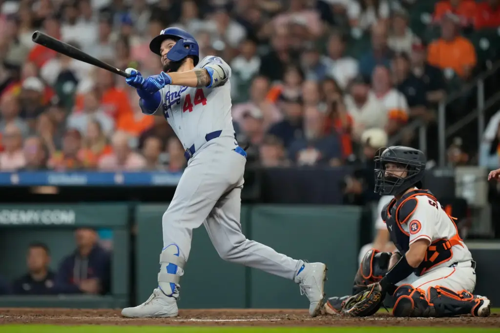 The Dodgers’ Andy Pages hits a home run – the...
