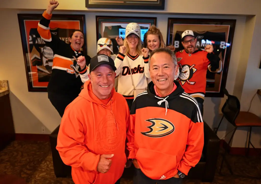 Long-time season ticket holders Ed LeBeau, of Santa Ana and...