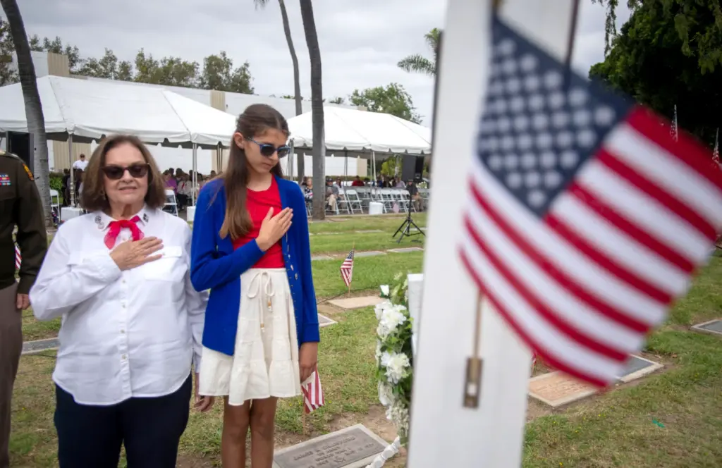 Cheryl Wagner with her grand daughter Madeline Morris 11, presented...