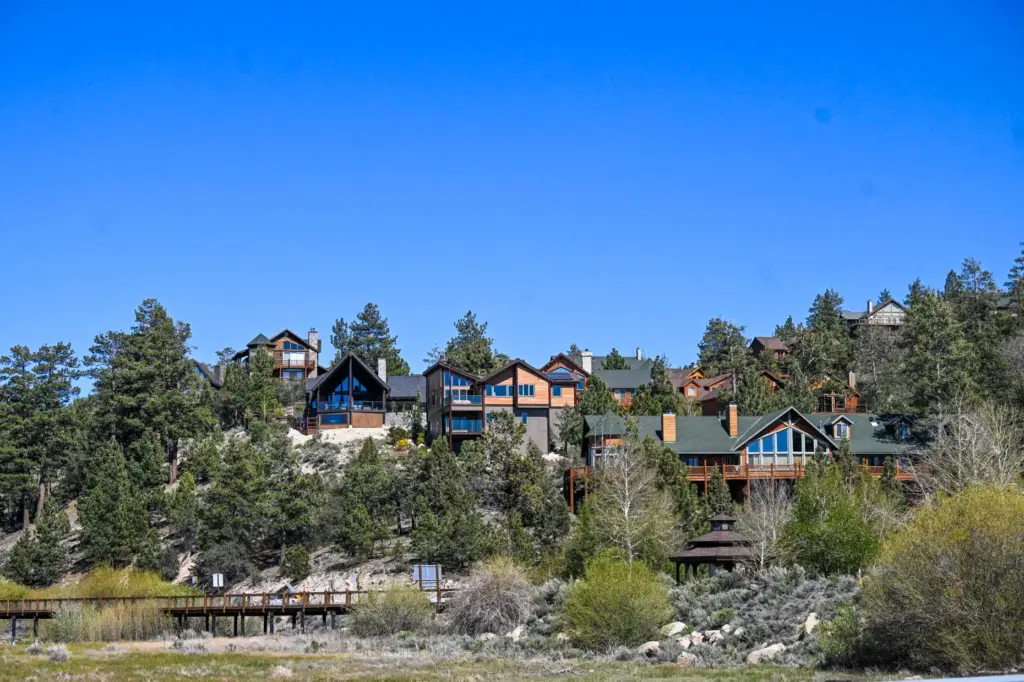 A luxury lakefront homes in Big Bear is seen on...