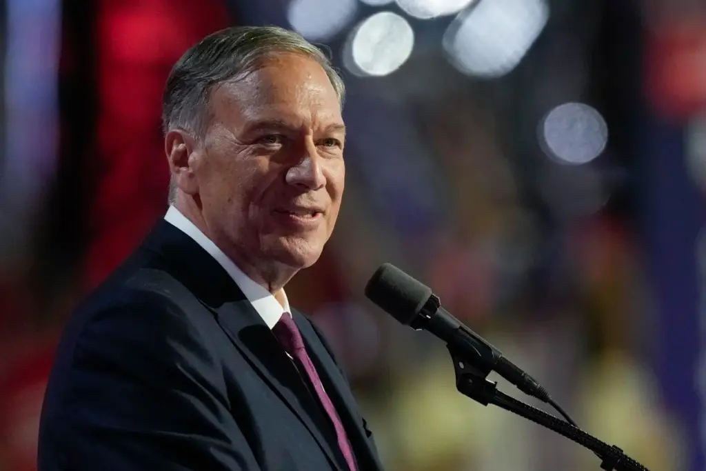 FILE – Former Secretary of State Mike Pompeo speaks during...