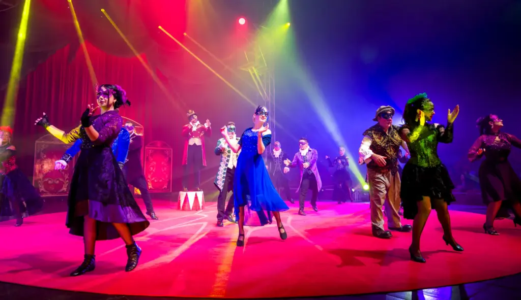 Circus Vargas performers take the center ring for the opening...
