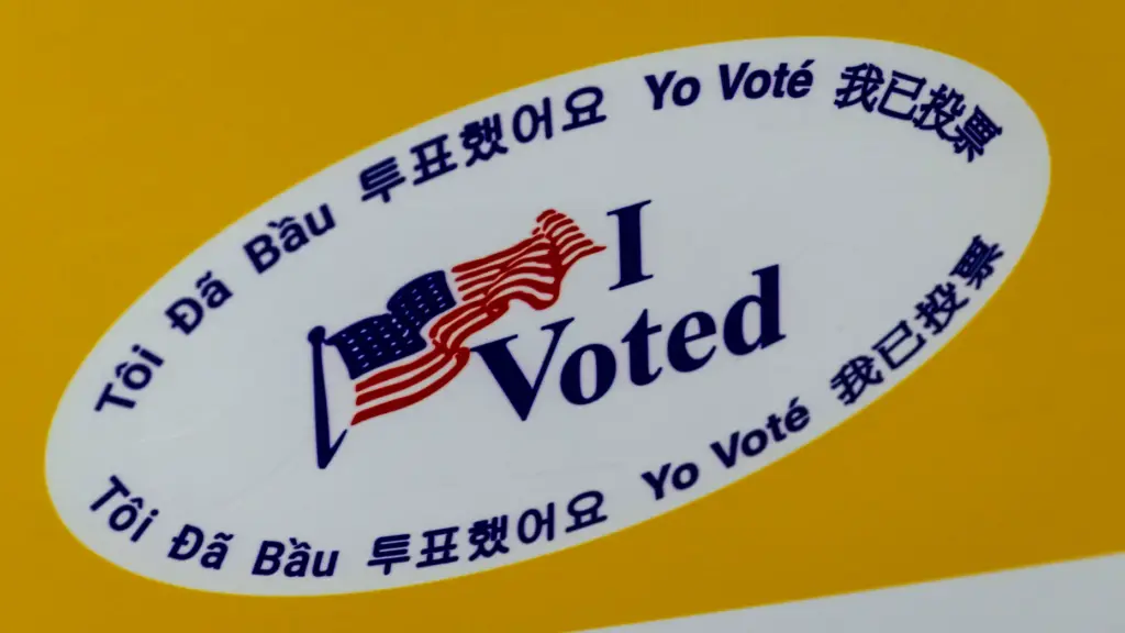 An âI Votedâ decal on the side of a ballot...