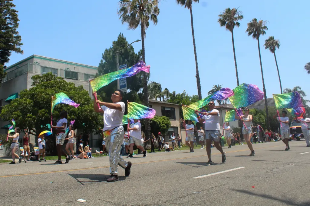 Members of SoCal Pride Guard performed during the 43rd annual...
