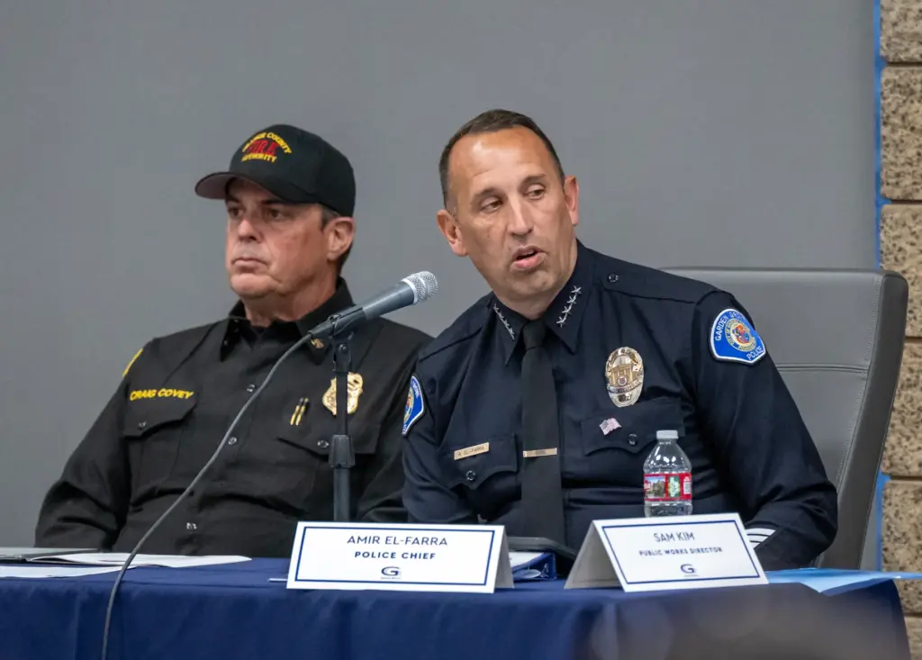 Garden Grove Police Chief Amir El-Farra gives an update about...