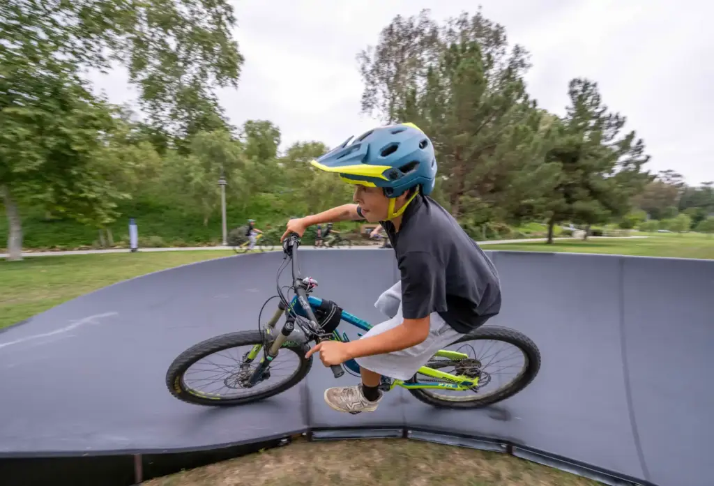Andrew Meyer, 14, of Mission Viejo rides his bike around...