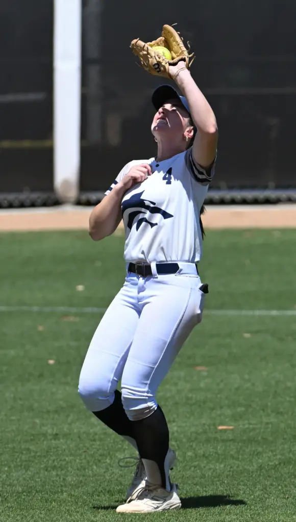 Natalie Keith (4) of Northwood High catches the ball for...