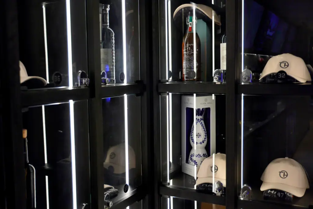 Each of the owners is assigned a glass-fronted locker at...