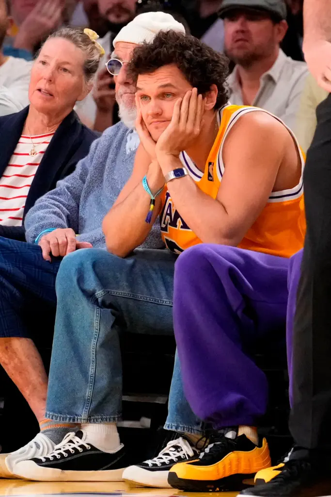 Ray Nicholson, son of actor Jack Nicholson, watches from a...
