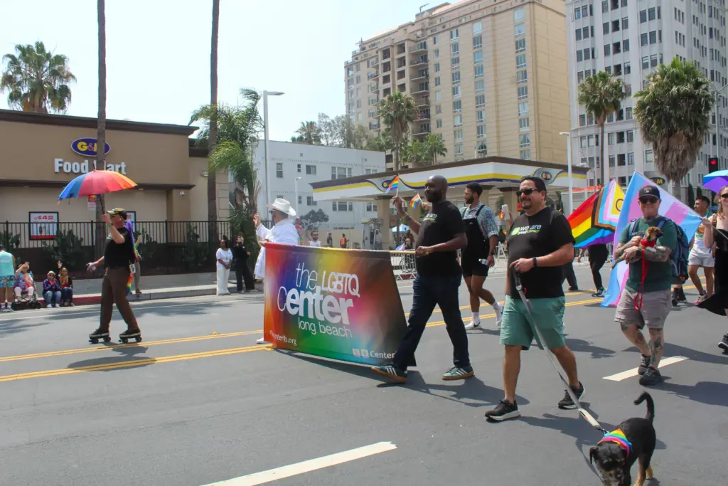 Members of the LGBTQ Center Long Beach participated in the...