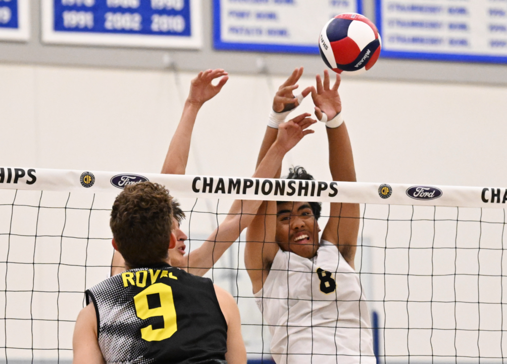 Jadyn Salud #8 of the Sunny Hills Lancers ateempts to...