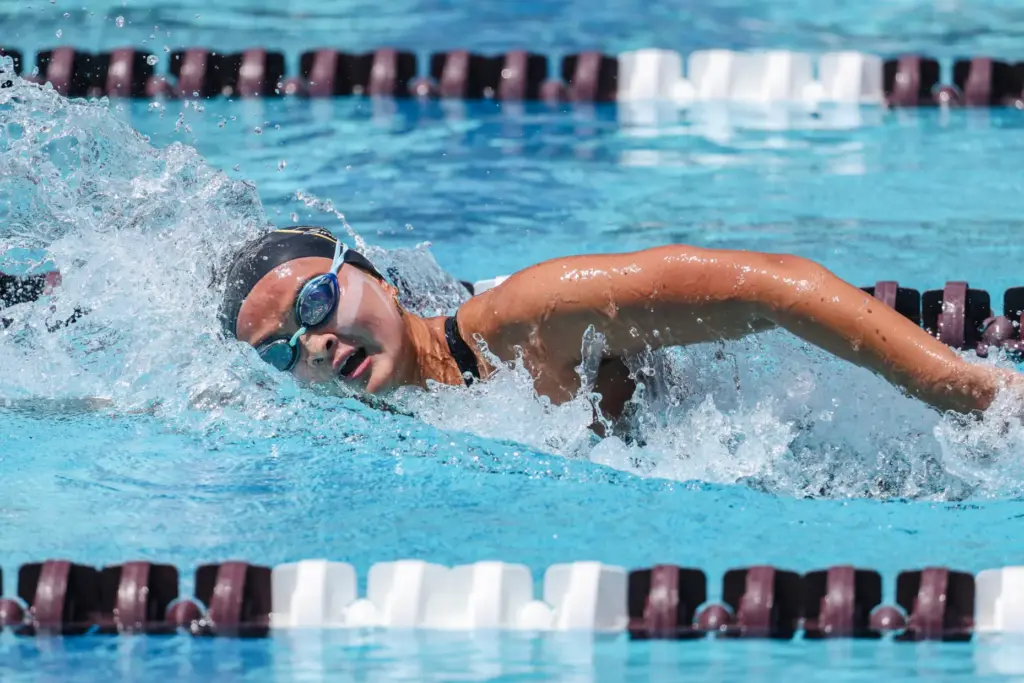 Fountain Valley’s Alyssa Ton races to victory in the 500-yard...
