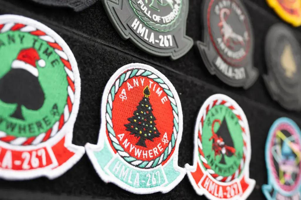 Souvenir patches available during day one of the 10th annual...