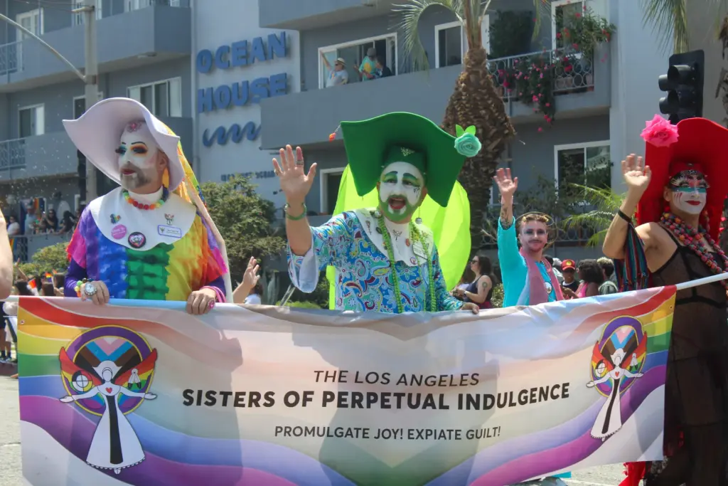 Members of the Sisters of Perpetual Indulgence participated in the...