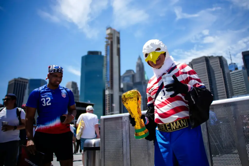 Marcus âEaglemanâ Cranston, right, arrives for the announcement of USMNT roster