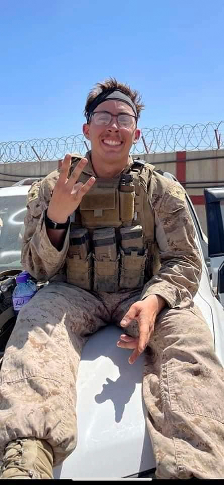 Marine Corps Lance Cpl. Dylan Merola in Afghanistan the morning...