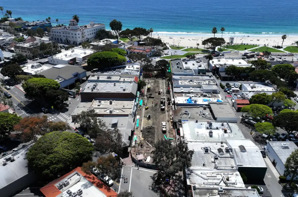 Construction continues in the 200 block of Forest Avenue as...