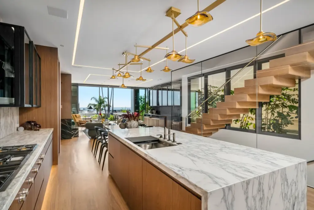 The kitchen transitions into the great room. (Photo by Joel...