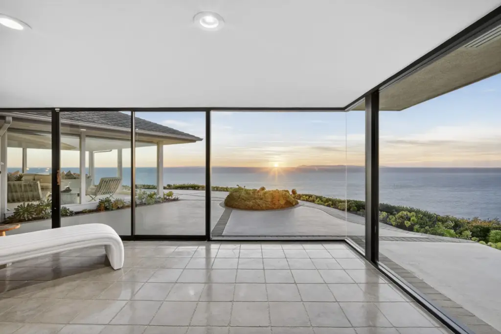 Glass walls frame ocean views. (Photo by Josh Gunter)