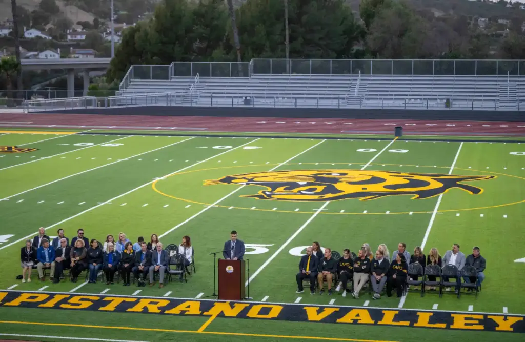 Capistrano Unified School District Superintended Dr. Christopher Brown speaks during...