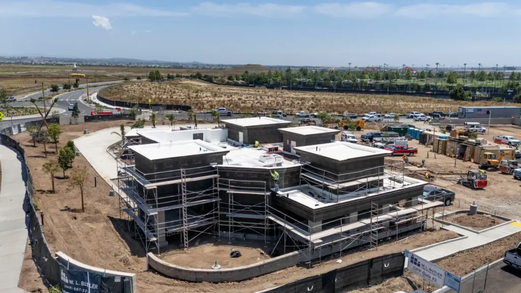Work continues as In-N-Out Burger builds a drive-thru at the...
