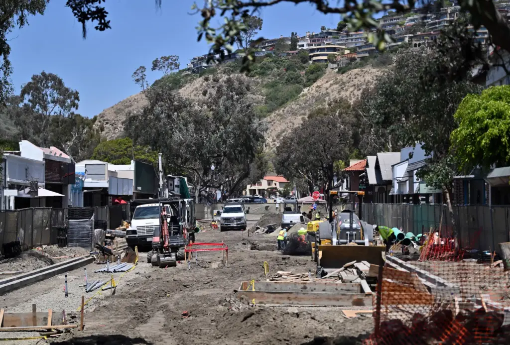 Construction continues in the 200 block of Forest Avenue as...