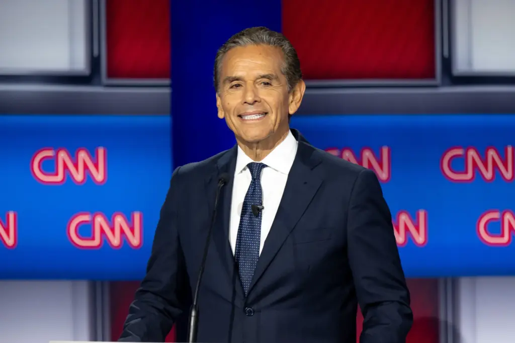 Antonio Villaraigosa on the debate state Tuesday, May 5, 2026....
