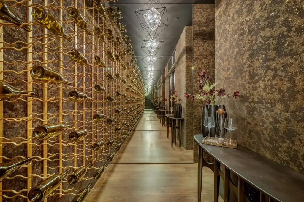 The temperature-controlled wine cellar. (Photo by Joel Danto of The...